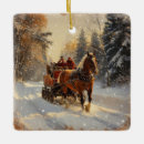 Search for horse and sleigh christmas tree decorations Vintage
