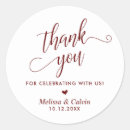 Search for thanks for celebrating with us wedding stickers Thank you