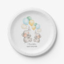 Search for elephant baby shower plates First birthday