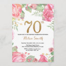 Search for modern floral 70th birthday invitations Adult birthday party