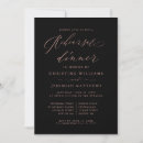 Search for rose rehearsal dinner invitations Modern typography