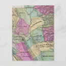 Search for gold rush postcards Rushcalifornia map