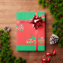 Search for christmas train wrapping paper Red