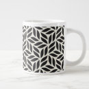 Search for leaf pattern mugs Black and white
