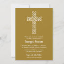 Search for gold first communion invitations Cross
