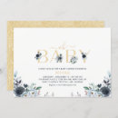 Search for navy and gold baby shower invitations Floral