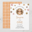 Search for turkey birthday invitations Turning one