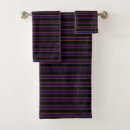 Search for purple stripes bath towels Black