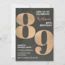 Search for 89th birthday invitations Gold