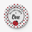 Search for ladybug 1st birthday invitations Polka dots