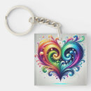 Search for colourful hearts key rings Modern