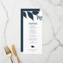 Search for blue wedding menus Simple