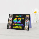 Search for 62nd birthday cards 62 years old