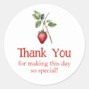 Search for strawberry thank you stickers Watercolor