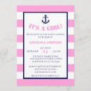 Search for nautical baby girl shower invitations Pink