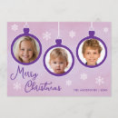 Search for purple christmas cards Baubles