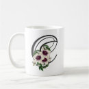 Search for vintage initial mugs Botanical