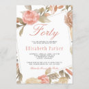 Search for floral 40th birthday invitations Forty
