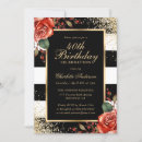 Search for red and black 40th birthday invitations Floral