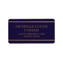 Search for blue and gold graduation return address labels Formal