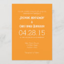 Search for orange and white wedding invitations Simple