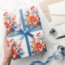 Search for country christmas wrapping paper Poinsettia