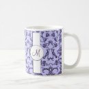 Search for monogram damask mugs Feminine