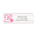 Search for confetti wedding return address labels Pink