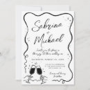 Search for hand drawn wedding invitations Black and white
