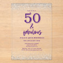 Search for silver 50th birthday invitations Trendy