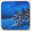 Search for winter snow scene coasters Forest