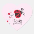 Search for pink ladybug birthday party stickers For kids