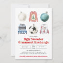 Search for ornament exchange christmas invitations Watercolor
