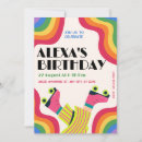 Search for rainbow skate invitations Vintage