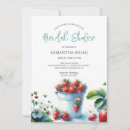 Search for strawberry bridal invitations Watercolor