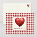 Search for red gingham postcards Vintage