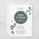 Search for circle wedding invitations Greenery