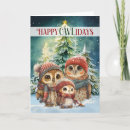 Search for cute owl christmas cards Owls