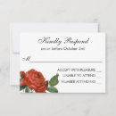 Search for red rose wedding rsvp cards Vintage