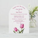 Search for pink tulip wedding invitations White