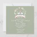Search for love birds bridal shower invitations Green