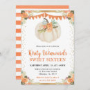 Search for pumpkin sweet 16 invitations Floral