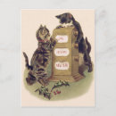 Search for vintage cat new years cards Happy new year