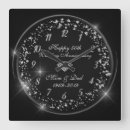 Search for silver wedding anniversary clocks Black