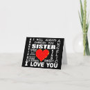 Search for i love you sister cards Heart