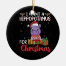 Search for hippopotamus christmas tree decorations Santa