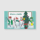 Search for magnetic christmas cards Poinsettia