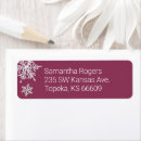 Search for winter party return address labels Snowflake