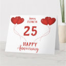 Search for 25th anniversary thank you cards Hearts