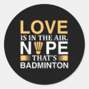 Search for badminton design stickers Old smash hand